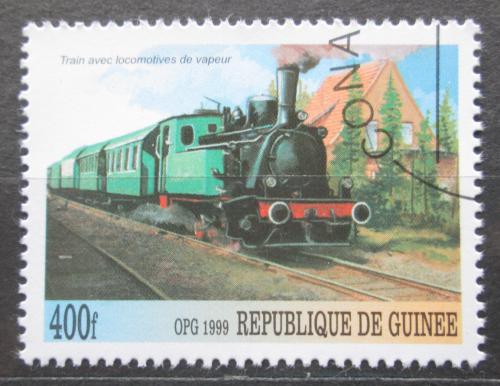 Poštová známka Guinea 1999 Parní lokomotíva Mi# 2725