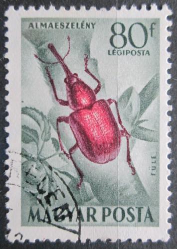 Poštová známka Maïarsko 1954 Zobonoska ovocná Mi# 1358