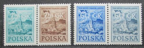 Poštové známky Po¾sko 1955 Palác kultury ve Varšavì Mi# 930-33