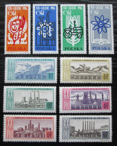 Poštové známky Po¾sko 1964 Vznik republiky, 20. výroèie Mi# 1503-12
