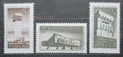 Poštová známka Po¾sko 1965 Vojna Mi# 1632-34