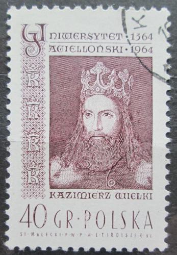 Poštová známka Po¾sko 1964 Krá¾ Kazimír III. Mi# 1485