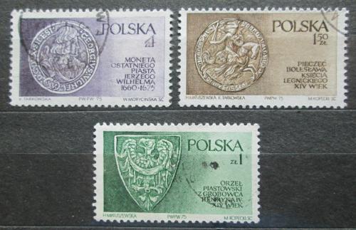 Poštové známky Po¾sko 1975 Dynastie Piastovcù ve Slezsku Mi# 2416-18