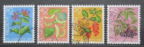 Poštové známky Švýcarsko 1976 Lieèivé rastliny Mi# 1083-86
