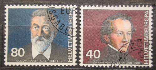 Poštové známky Švýcarsko 1980 Európa CEPT, osobnosti Mi# 1174-75