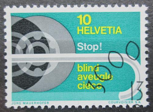 Potov znmka vcarsko 1967 Pozor na slep chodce Mi# 851