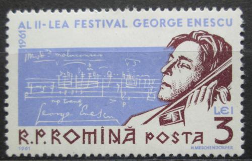 Poštová známka Rumunsko 1961 George Enescu, houslista Mi# 1993