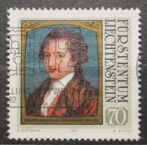 Poštová známka Lichtenštajnsko 1981 Johann Wolfgang von Goethe, básník Mi# 785