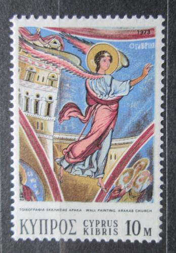 Poštová známka Cyprus 1973 Vianoce, archandìl Gabriel Mi# 402
