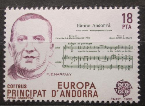 Poštová známka Andorra Šp. 1985 Európa CEPT, Enric Marfany i Gosset Mi# 181