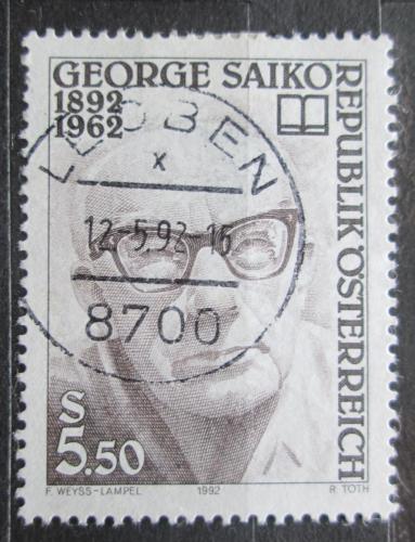 Poštová známka Rakúsko 1992 George Saiko, básník Mi# 2053