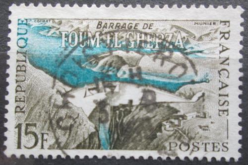Poštová známka Francúzsko 1959 Priehrada Foum el Gherza Mi# 1247