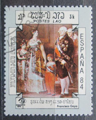 Poštová známka Laos 1984 Umenie, Francisco Goya Mi# 739