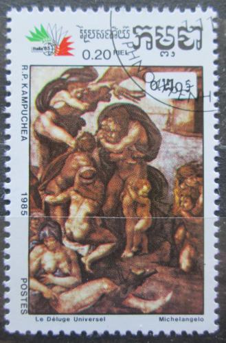 Poštová známka Kambodža 1985 Umenie, Michelangelo Mi# 704