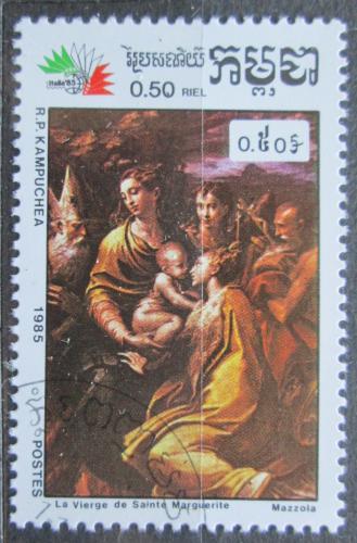 Poštová známka Kambodža 1985 Umenie, Francesco Mazzola Mi# 705