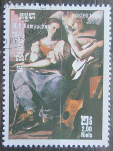 Poštová známka Kambodža 1985 Umenie, Bartolomeo Schedoni Mi# 685