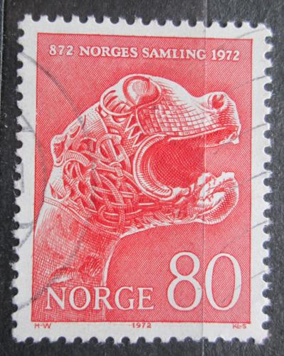 Poštová známka Nórsko 1972 Zvíøecí hlava Mi# 641
