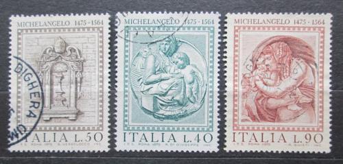 Poštové známky Taliansko 1975 Umenie, Michelangelo Buonarroti Mi# 1483-85