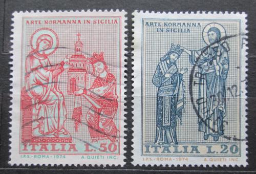 Poštové známky Taliansko 1974 Normanské umenie Mi# 1435-36