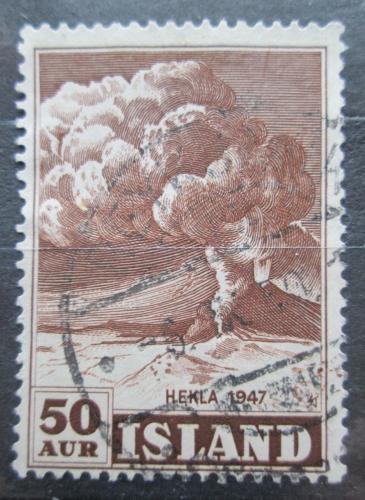 Poštová známka Island 1948 Aktivní sopka Mi# 250