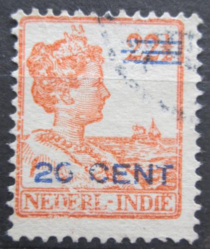 Poštová známka Nizozemská India 1921 Krá¾ovna Wilhelmina pretlaè Mi# 134