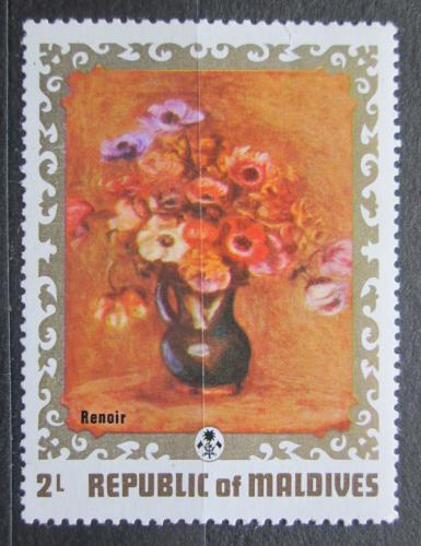 Poštová známka Maldivy 1973 Umenie, Pierre Pierre-Auguste Renoir Mi# 435