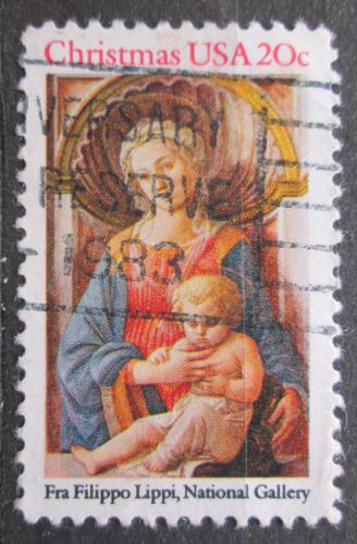Potov znmka USA 1984 Vianoce, umenie, Fra Filippo Lippi Mi# 1716 - zvi obrzok