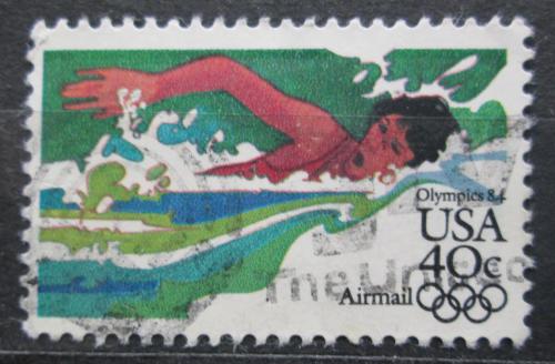 Poštová známka USA 1983 LOH Los Angeles, plavání Mi# 1624 A