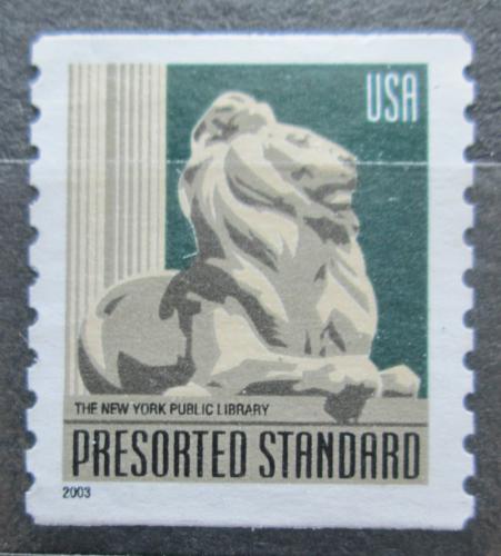 Poštová známka USA 2003 Lev z knihovny v New Yorku Mi# 3719