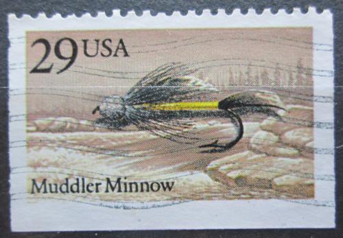 Poštová známka USA 1991 Rybáøská muška Muddler Minnow Mi# 2144