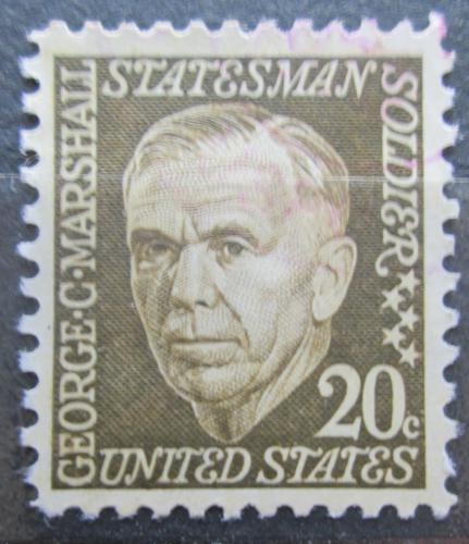 Poštová známka USA 1967 Generál George Catlett Marshall Mi# 935