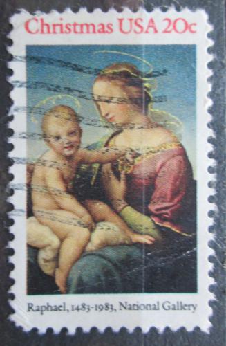 Poštová známka USA 1983 Vianoce, umenie, Raffael Mi# 1663