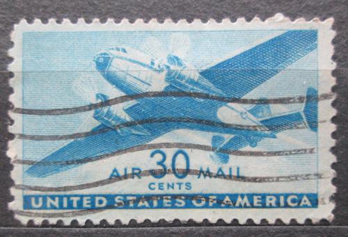 Poštová známka USA 1941 Poštovní letadlo Mi# 505