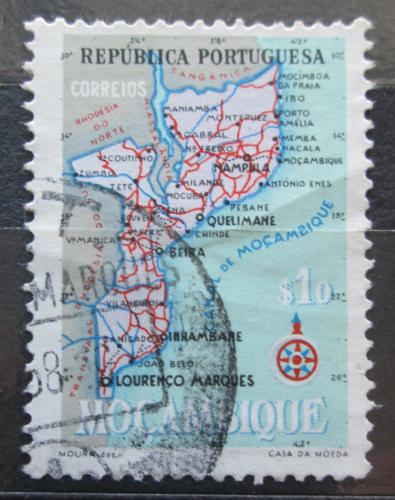 Poštová známka Mozambik 1954 Mapa Mi# 441