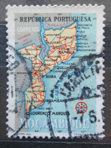 Poštová známka Mozambik 1954 Mapa Mi# 444