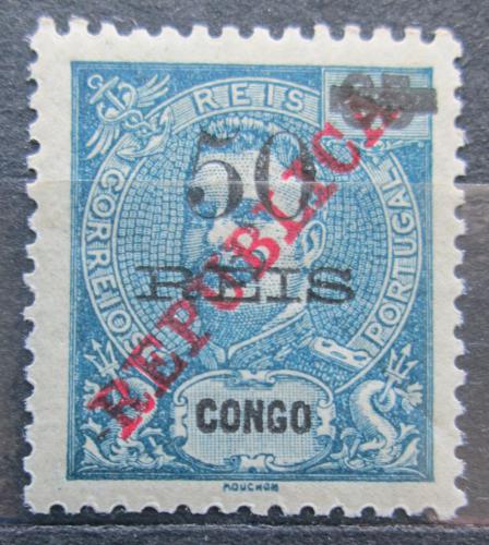 Poštová známka Portugalské Kongo 1915 Krá¾ pretlaè Mi# 127