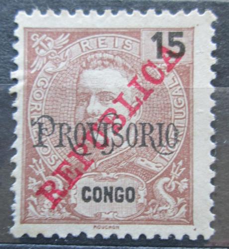 Poštová známka Portugalské Kongo 1915 Krá¾ pretlaè Mi# 125