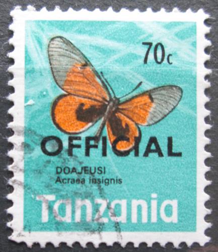 Poštová známka Tanzánia 1973 Acraea insignis, úøední Mi# 22 