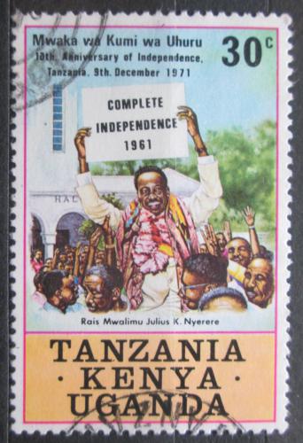 Poštová známka K-U-T 1971 Prezident Julius Nyerere Mi# 226
