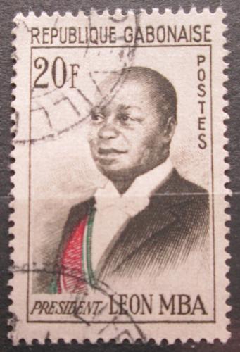 Poštová známka Gabon 1962 Prezident Léon M’Ba Mi# 168