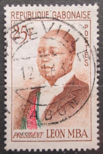 Poštová známka Gabon 1962 Prezident Léon M’Ba Mi# 169