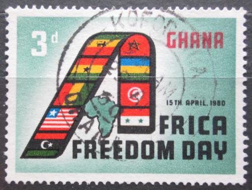 Potov znmka Ghana 1966 Vlajky nezvislch africkch stt Mi# 77 - zvi obrzok