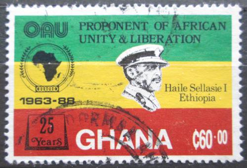 Poštová známka Ghana 1989 Cisár Hailé Selassié Mi# 1223