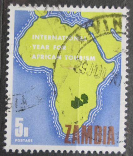 Poštová známka Zambia 1969 Mapa Afriky Mi# 57