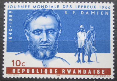 Poštová známka Rwanda 1966 Páter Damien Mi# 143