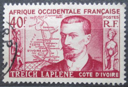 Potov znmka Franczska zpadn Afrika 1952 Marcel Treich-Lapl&#232;ne Mi# 63 - zvi obrzok