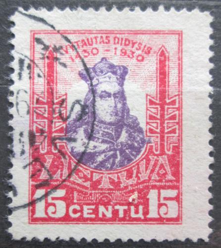 Poštová známka Litva 1930 Kníže Vytautás Mi# 297