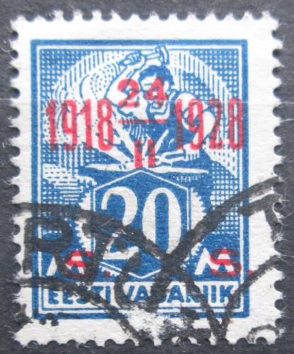 Poštová známka Estónsko 1928 Kováø pretlaè Mi# 72