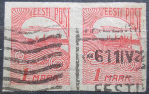Poštové známky Estónsko 1920 Tallin pár VELKÁ RARITA Mi# 27 K Kat 450€