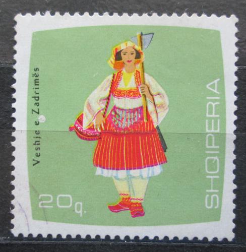 Poštová známka Albánsko 1967 ¼udový kroj Zadrima Mi# 1178